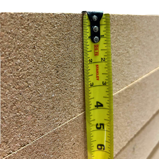 High density cork carving block measuring 4 inch thickness