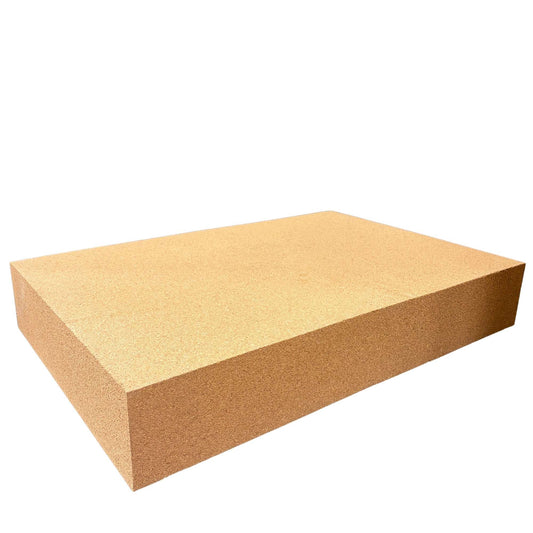 Full 24 inch x 36 inch x 6 inch thick high density cork carving block