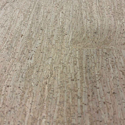 Close-up view of bamboo cork floor tile showing the natural cork pattern