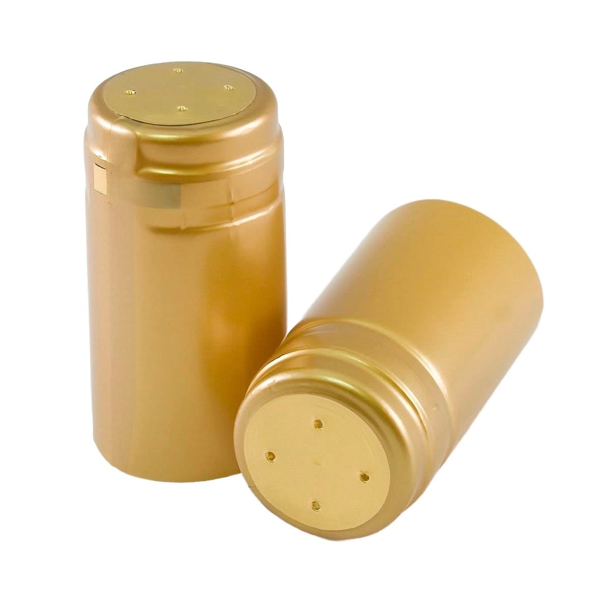 Limited Stock - Matte Gold Preformed Shrink Caps | 36x50mm - Carton of 6,000
