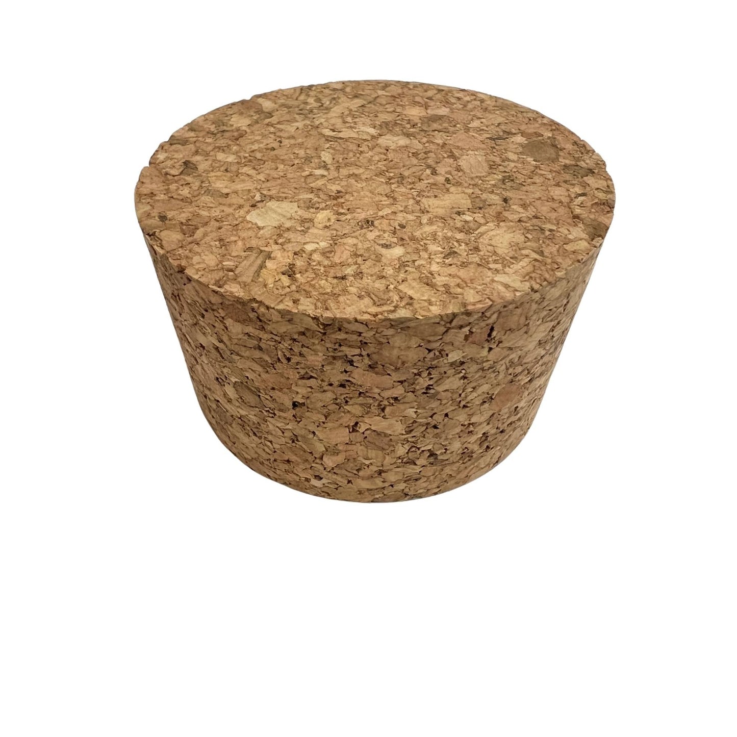 Close-up to show texture and shape of agglomerate tapered cork stopper, SL22