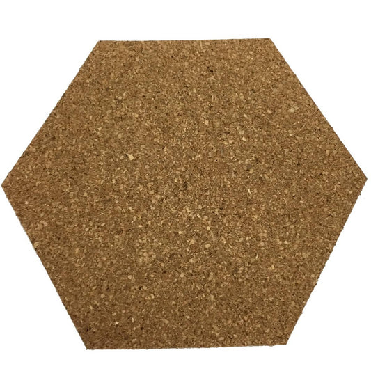 Self-Adhesive Cork Hexagons | 5 inches x 1/16 inch - Bag of 50
