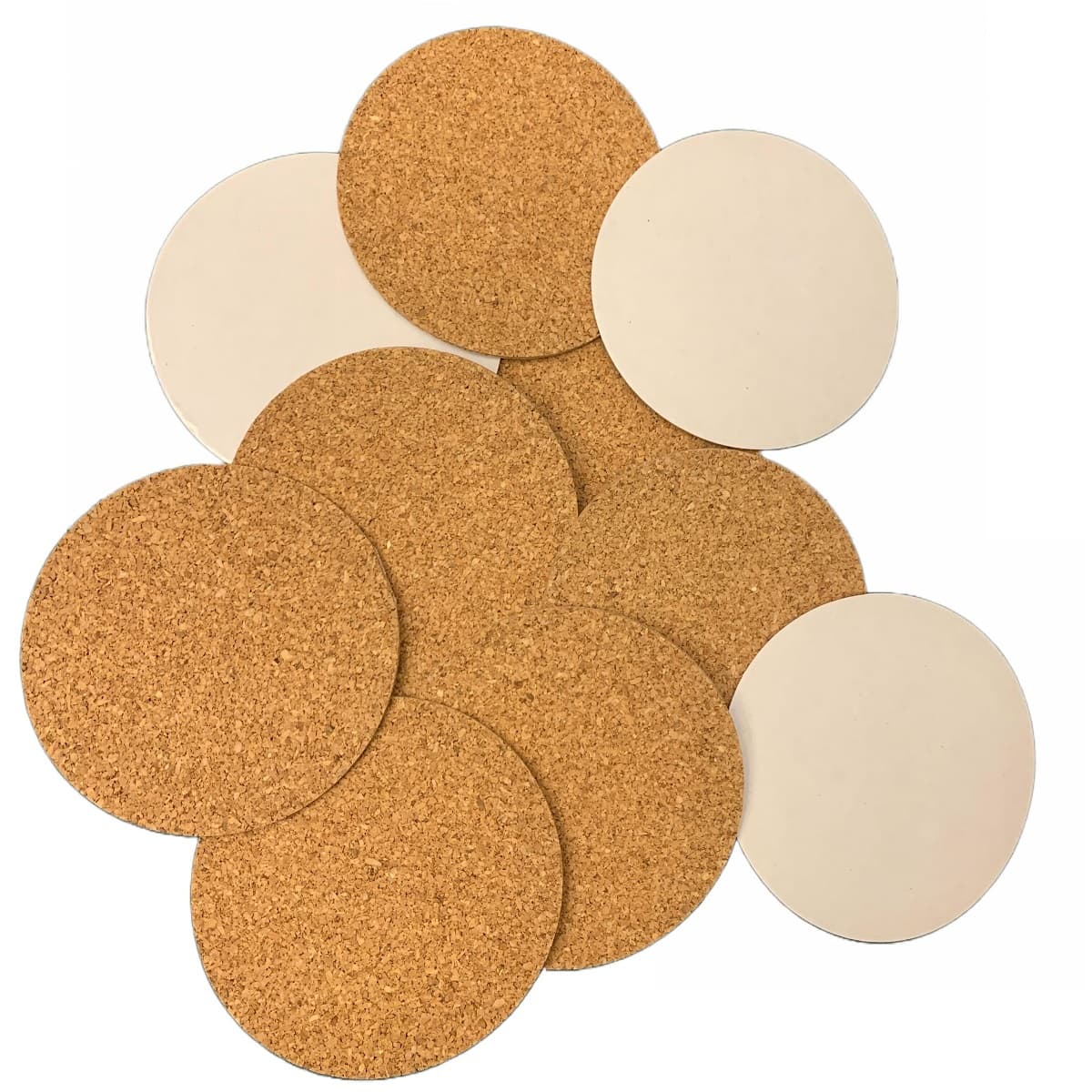 Self-Adhesive Cork Circles, 1.5mm (1/16in) thick | Pack of 50