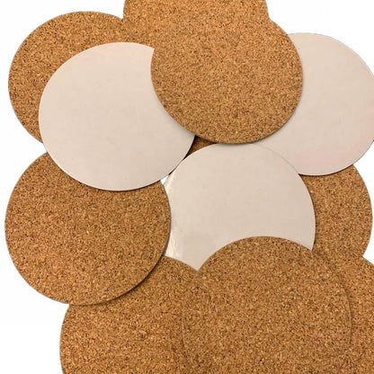 Self-Adhesive Cork Circles, 1.5mm (1/16in) thick | Pack of 50