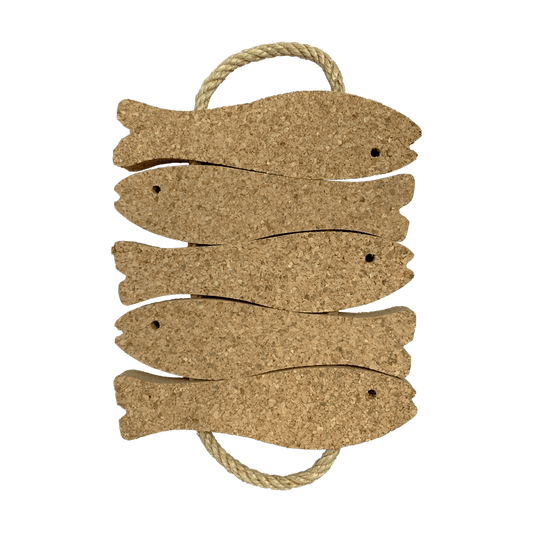 CorkHouse Natural Cork 5 Fish Cork Hot Pad