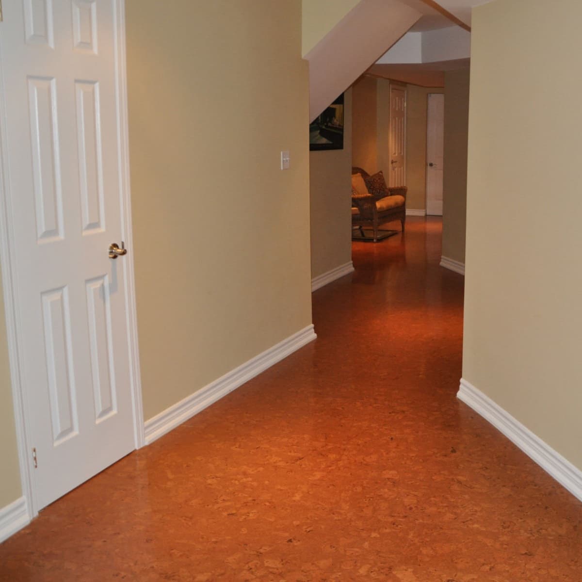 Sierra Brown floating floor installed in a hallway of a private residence