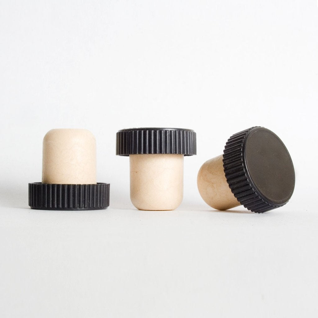 Black Plastic Cap Stopper, 18.5mm Synthetic Stem | Carton of 4000 (Limited Stock)