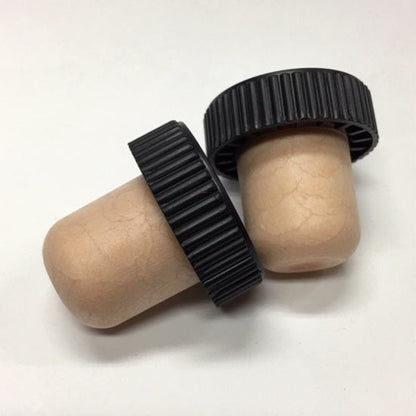 Limited Stock - Black Plastic Cap Stopper, 22.5mm Synthetic Stem | Carton of 2,000