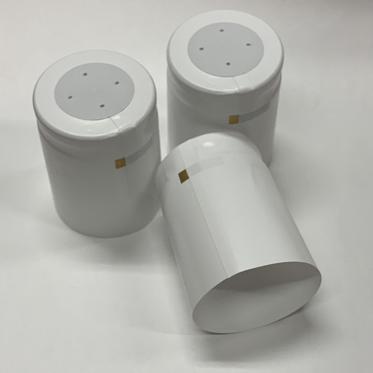 Limited Stock - Matte White Preformed Shrink Caps | 36x50mm - Carton of 6,400