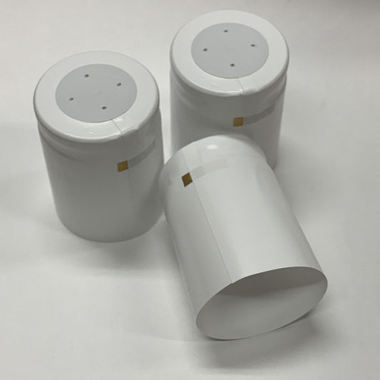 Limited Stock - Matte White Preformed Shrink Caps | 36x50mm - Carton of 6,400
