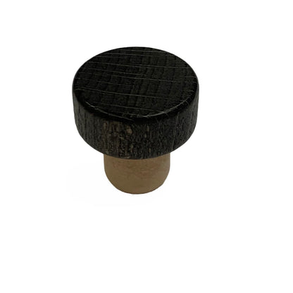 Limited Stock - Dark Wood Cap Stopper, 19.5mm Synthetic Stem | Carton of 2,000
