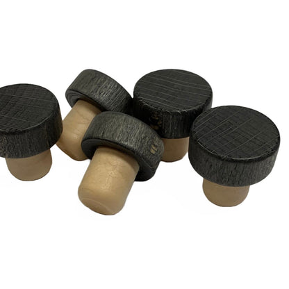 Limited Stock - Dark Wood Cap Stopper, 19.5mm Synthetic Stem | Carton of 2,000
