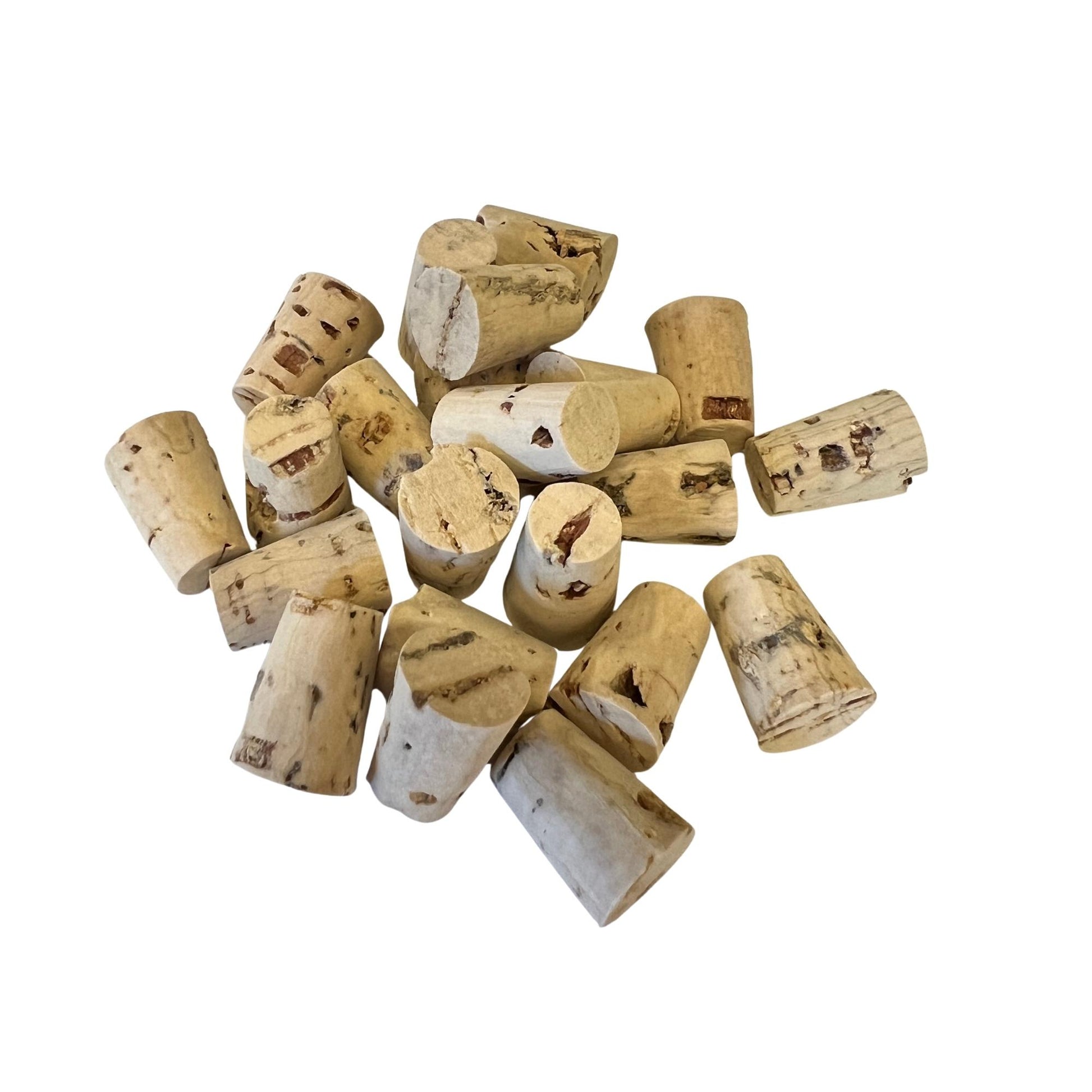 Tapered corks in size RL01 showing various angles