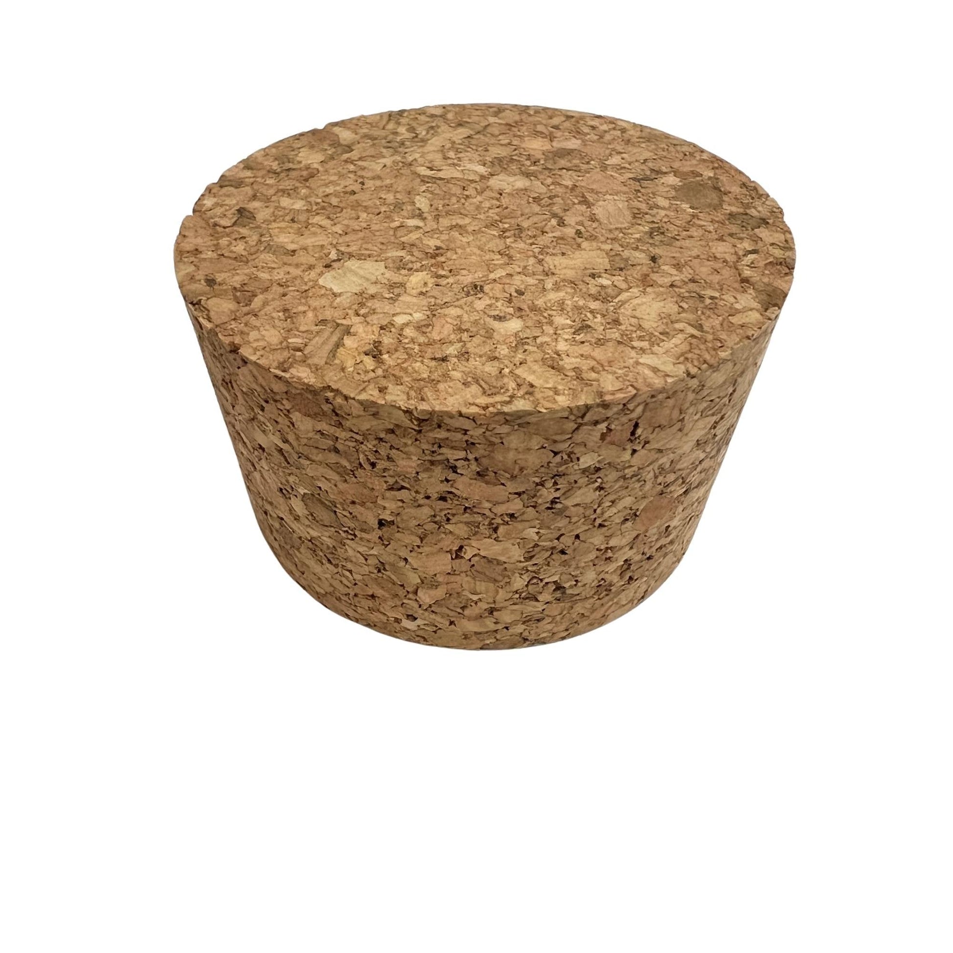 Close-up to show texture and shape of agglomerate tapered cork stopper, SL22