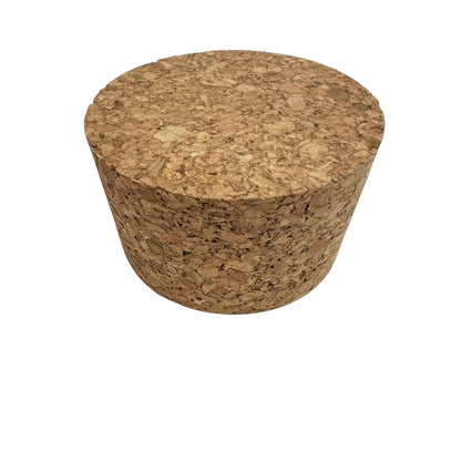 Close-up to show texture and shape of agglomerate tapered cork stopper, SL22