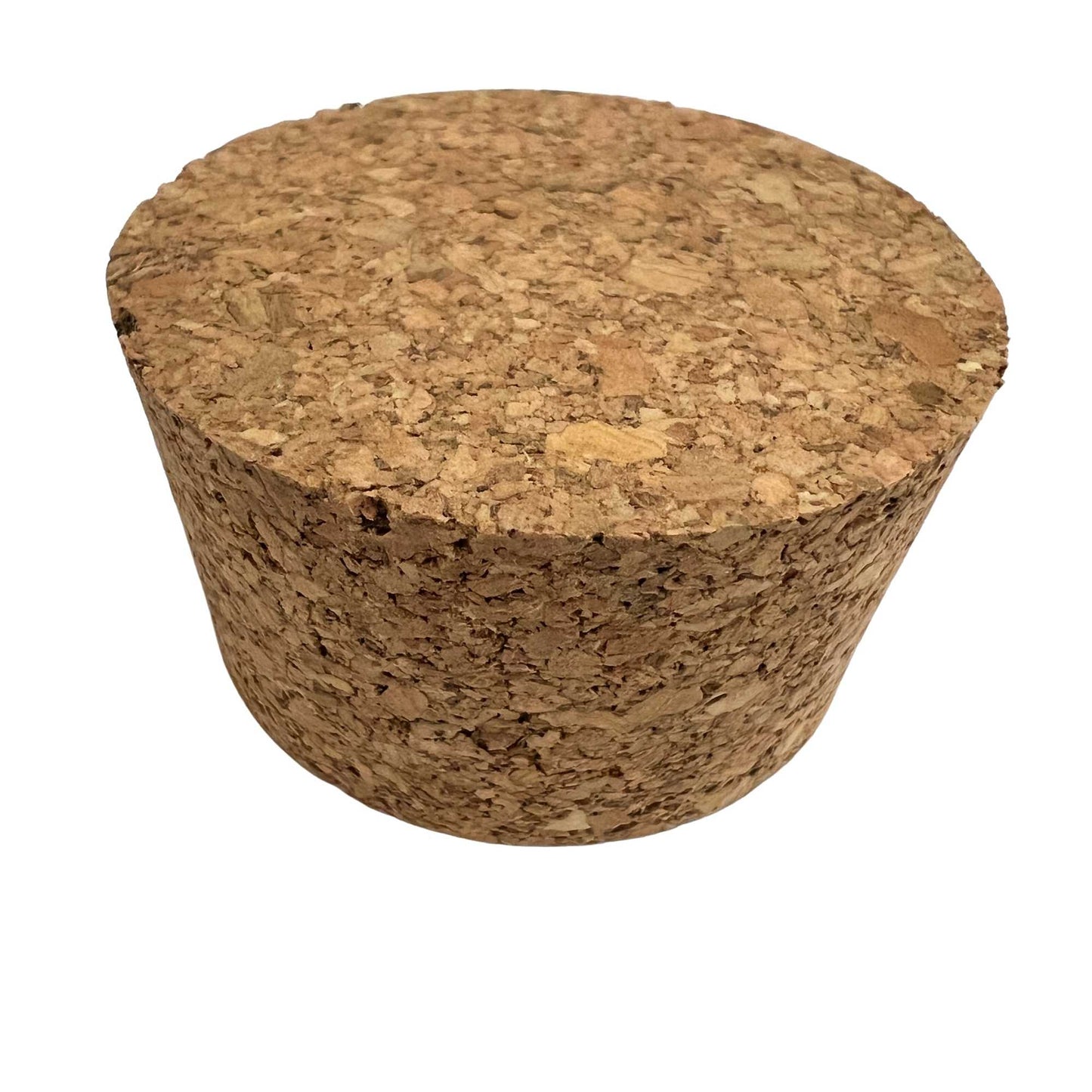 Close-up of agglomerate tapered cork showing texture, size SL24