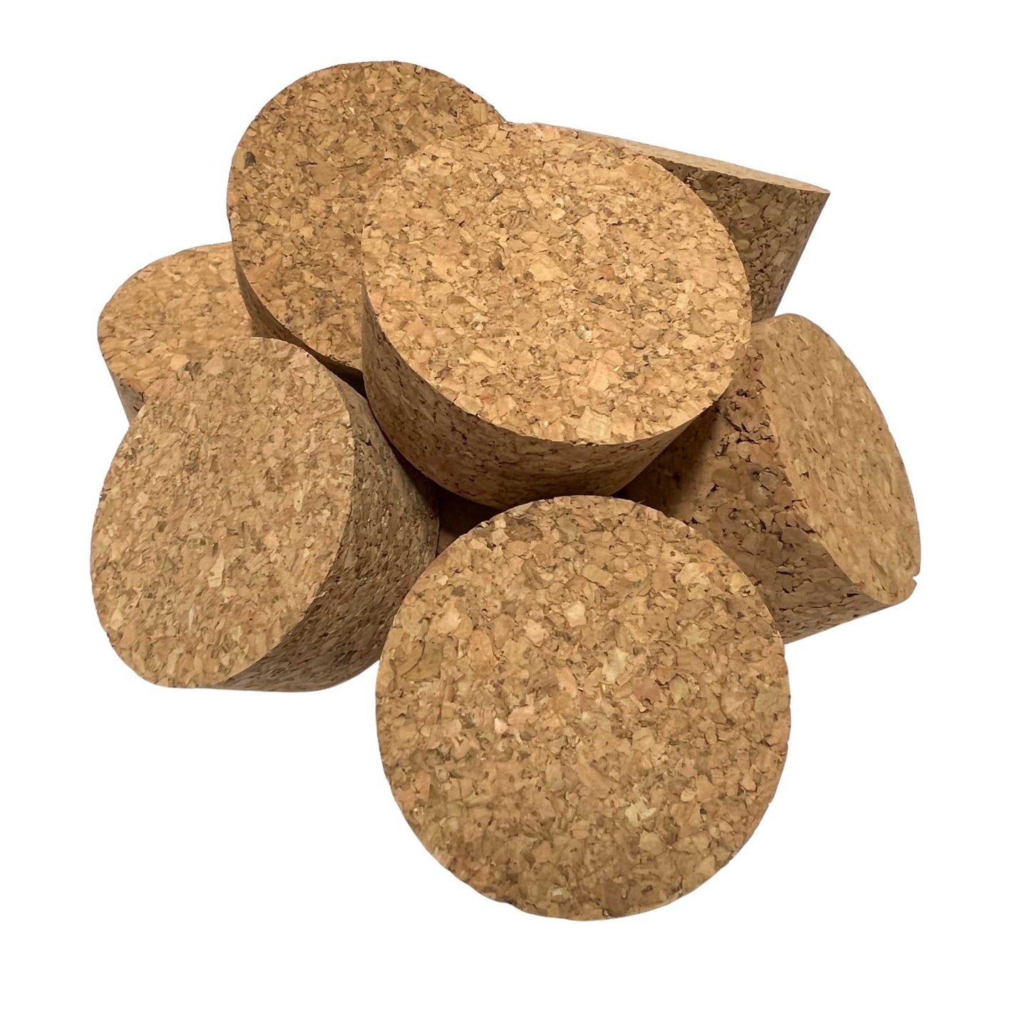 Bulk agglomerate short length tapered cork stoppers, size SL28