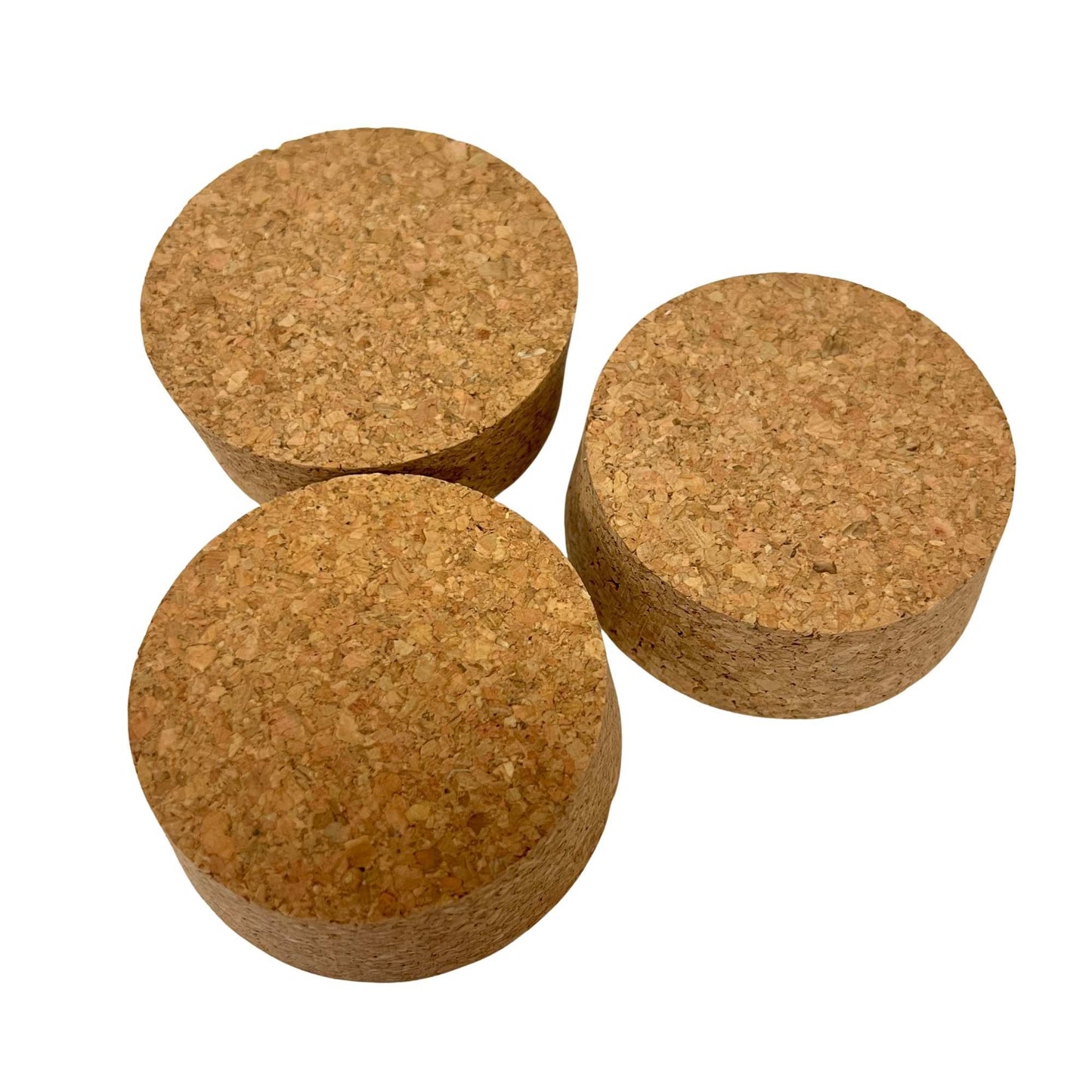Bulk agglomerate short length tapered cork stoppers, size SL38