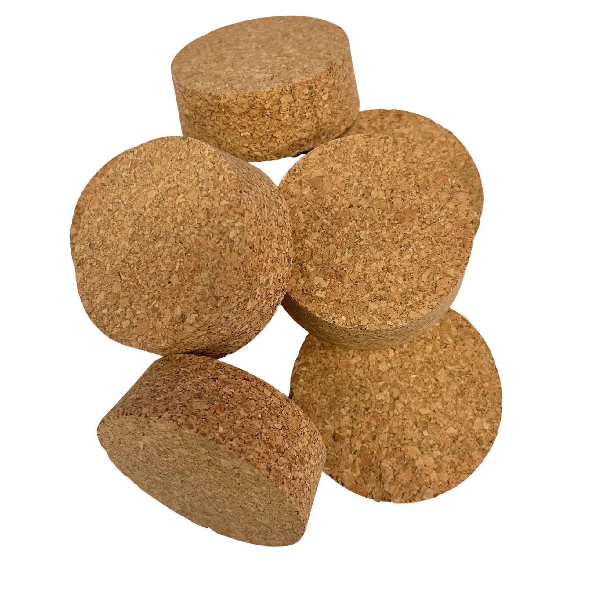 Bulk agglomerate short length tapered cork stoppers, size SL42