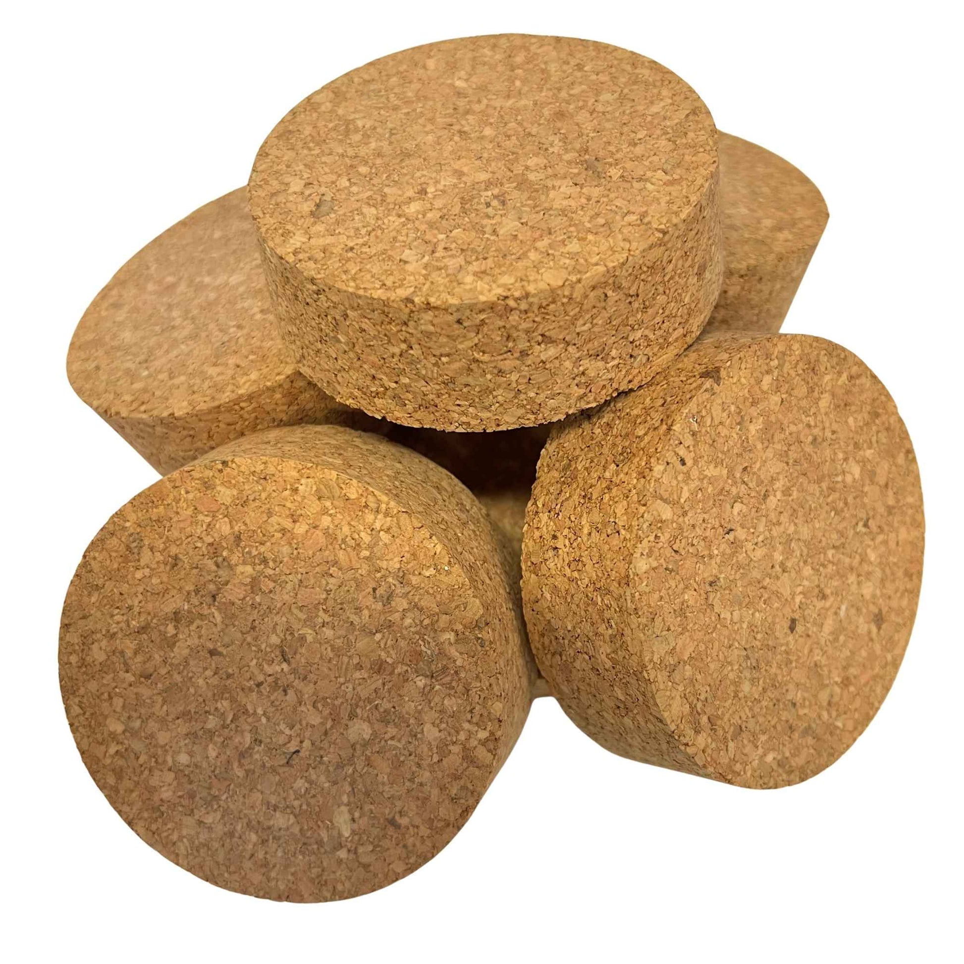 Bulk short length tapered cork stoppers, size SL48