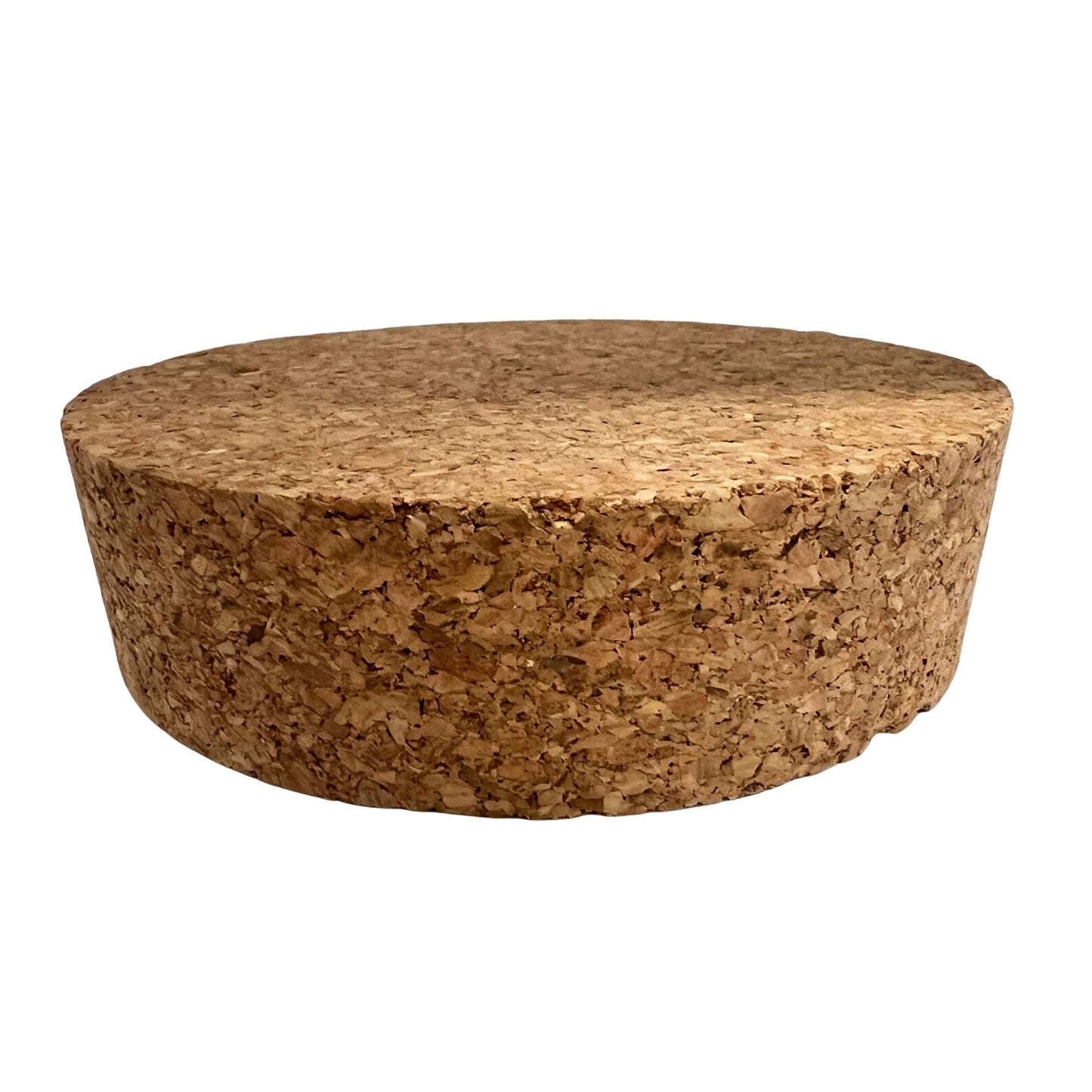 Closeup of single agglomerate tapered cork stopper, size SL54