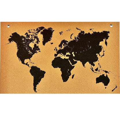 World Map Memo Cork Board - Large (Limited Stock)