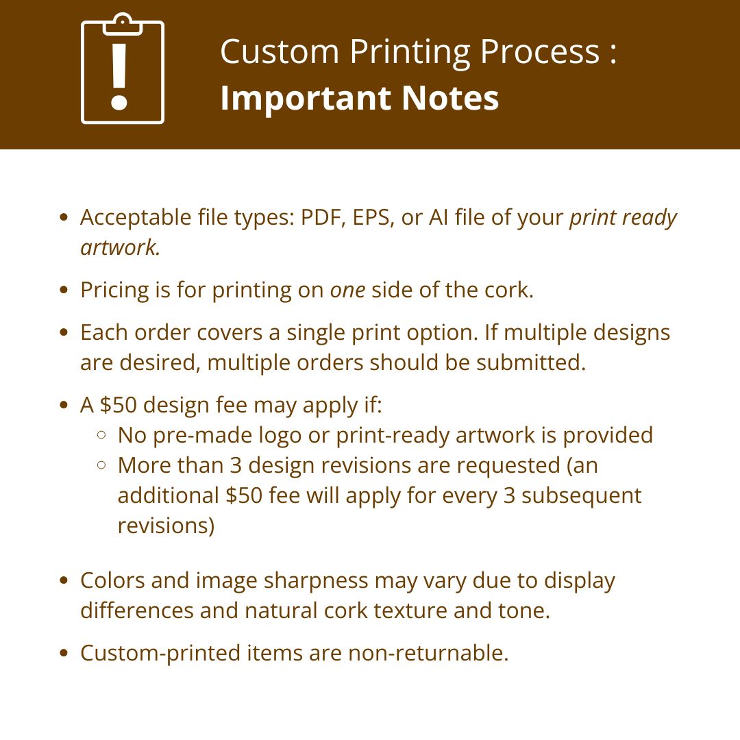 Custom Printed Wine Corks | #9x45mm - Bag of 150