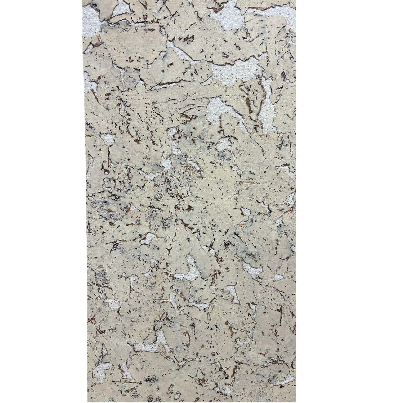 Acoustic Cork Wall Tiles 13mm - Marble Latte | Carton of 15 Tiles