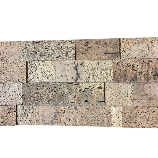 Mirage Natural Cork Wall Tiles with Peel & Stick Backing | Lot of 37 Tiles (approx. 65.9 sqft)