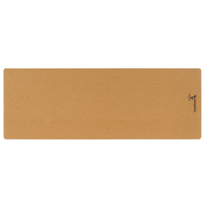 Cork yoga mat rolled out to show the surface of the mat